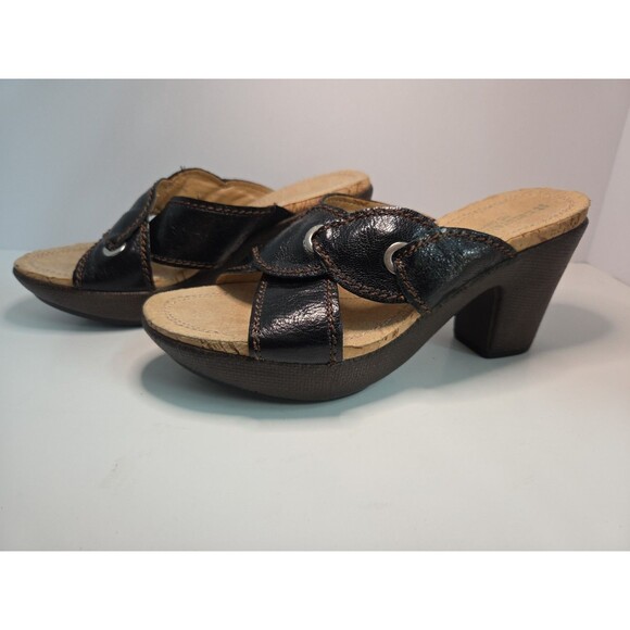 Naturalizer N5 Comfort Style Denton Sz 7N High heeled slip on leather sandals - Picture 4 of 11